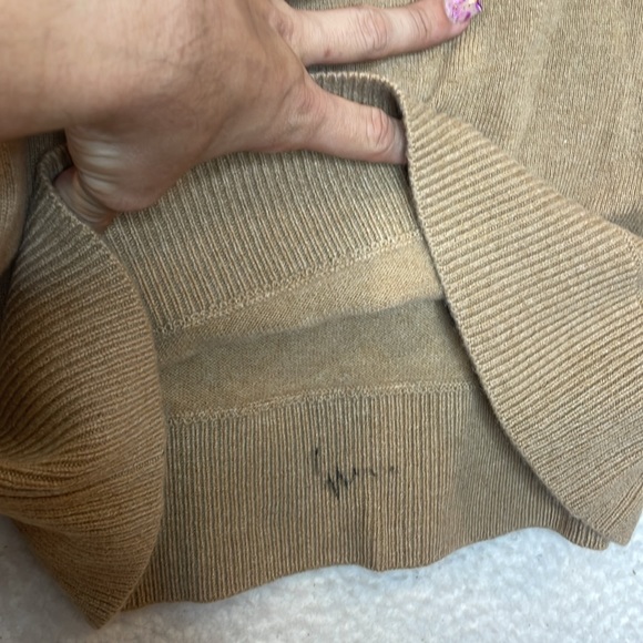 NWT Lands End Women Alpaca Tan Cashmere Longsleeve Turtleneck Sweater Top XSMALL - Picture 4 of 6